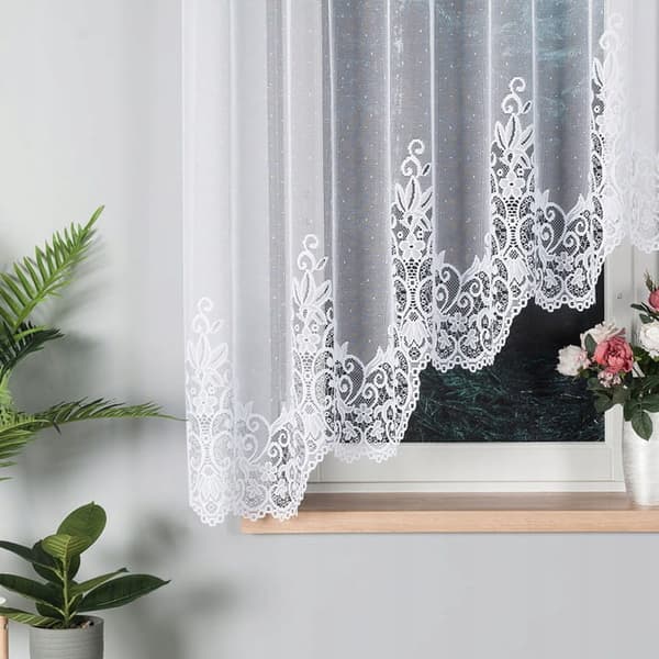 Valmis jacquard-verho BERENIKA 300x160cm valkoinen