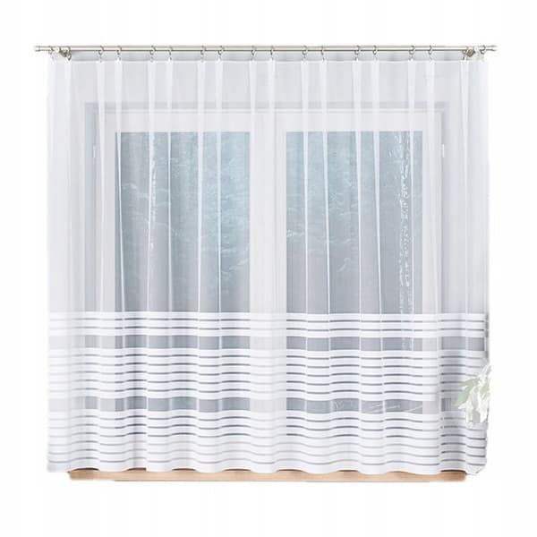 Valmis jacquard-verho TOLA 300x160cm valkoinen