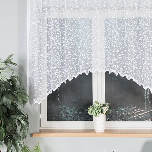 Valmis jacquard-verho ZUZANNA 250X130cm valkoinen