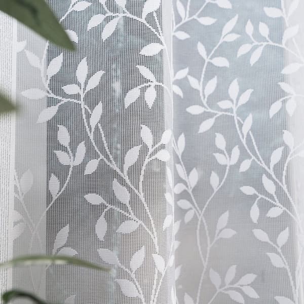 Valmis jacquard-verho ZUZANNA 250X130cm valkoinen