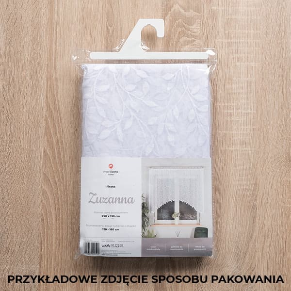 Valmis jacquard-verho ZUZANNA 250X130cm valkoinen