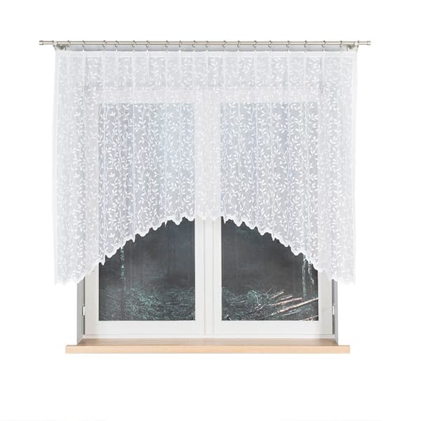 Valmis jacquard-verho ZUZANNA 250X130cm valkoinen