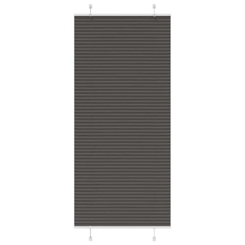 Plisserad persienn svart 85x200 cm tyg bredd 84,4 cm polyester