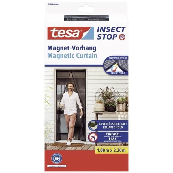 tesa Fliegengitter 55394-00000-00 Magnetisk gardin (B x H) 1,00 m x 2,20 m Antracit 1 st.