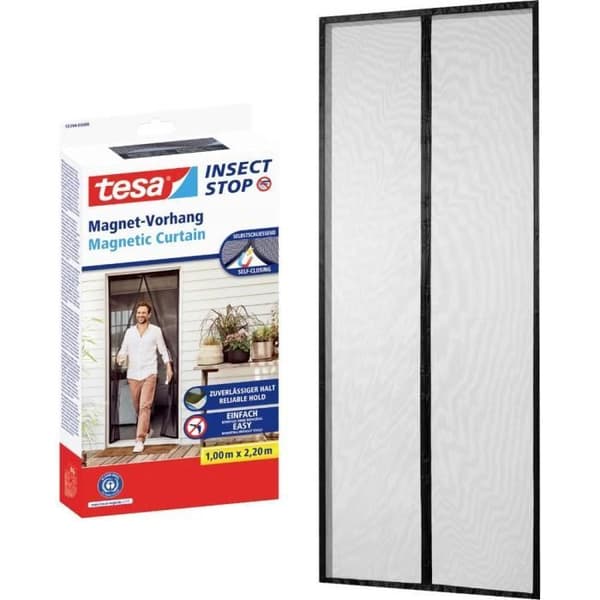tesa Fliegengitter 55394-00000-00 Magnetisk gardin (B x H) 1,00 m x 2,20 m Antracit 1 st.