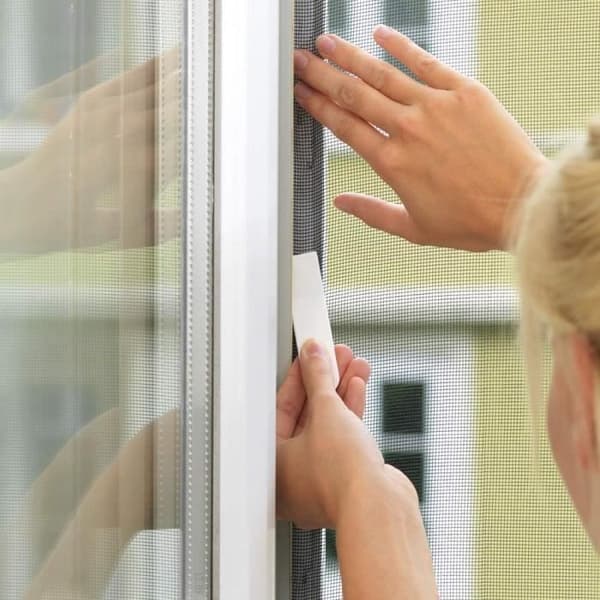 TESA Standard myggnät för dörrar - 2 m x 0,65 m x 2 m - Svart