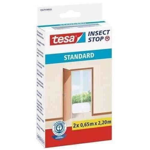 TESA Standard myggnät för dörrar - 2 m x 0,65 m x 2 m - Svart