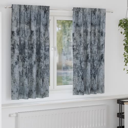 Sammetsgardiner 2 st med Öglor Silvergrå 175x140 cm