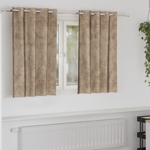Sammet Gardiner Champagne Polyester 140 x 140 cm