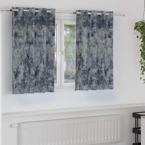 Silvergrå Gardiner Silvergrå Polyester 140 x 140 cm