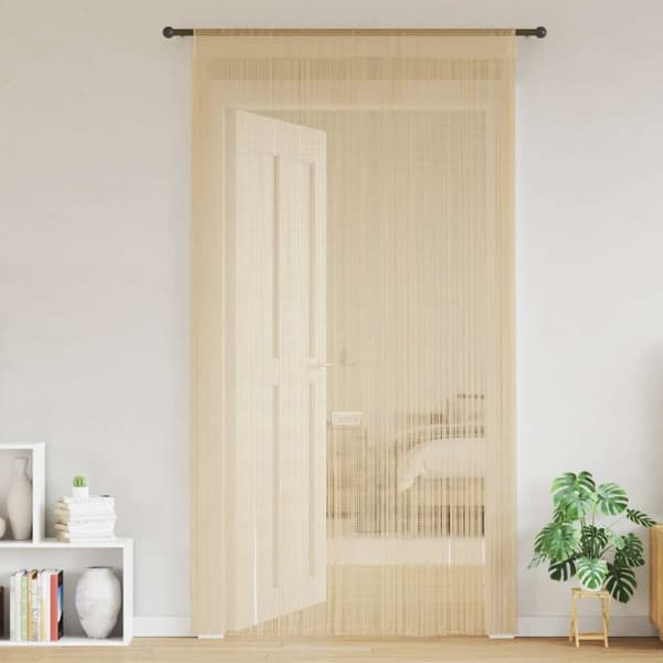 Trådgardiner 2 st 140x250 cm beige