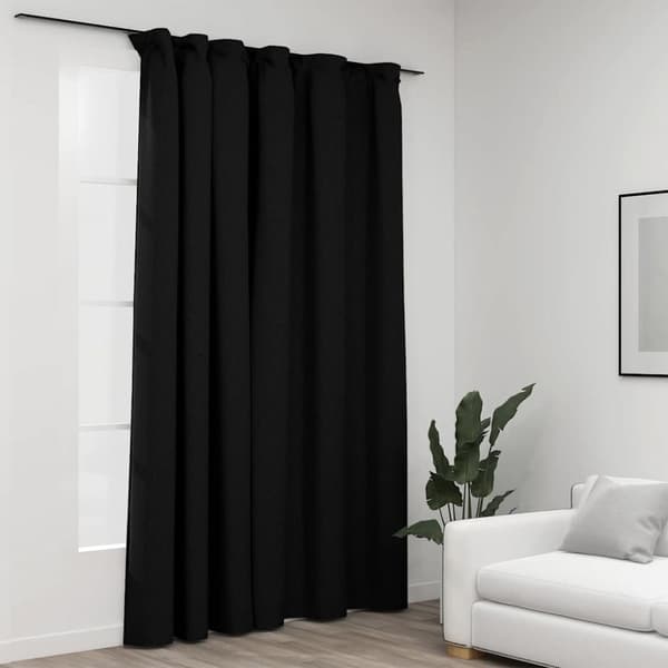 Mörkläggningsgardin med krokar antracit 290x245 cm