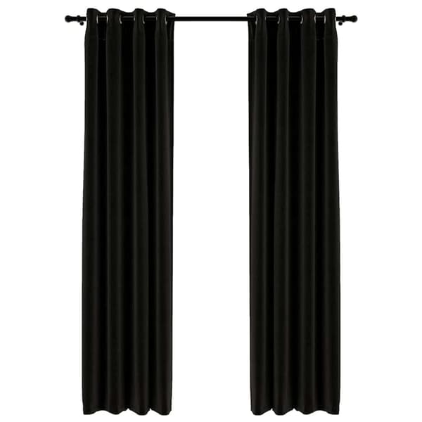 Mörkläggningsgardin linnelook 2 st antracit 140x225cm