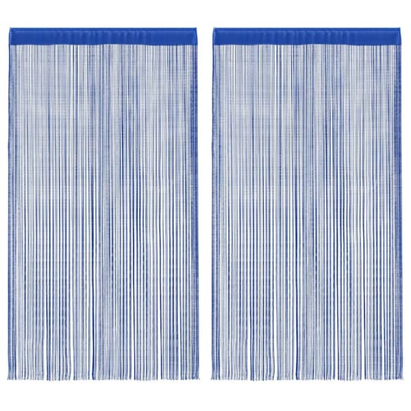Trådgardiner 2 st 100x250 cm blå