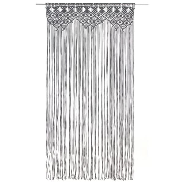 Gardin makramé antracit 140x240 cm bomull