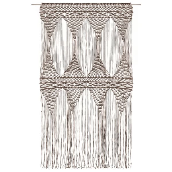 Gardin makramé taupe 140x240 cm bomull