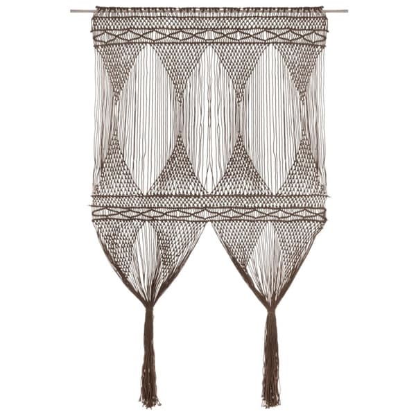 Gardin makramé taupe 140x240 cm bomull