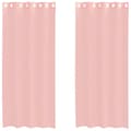 Miniatyrbild 2 av 2: Voile gardiner med genomföringar 2 st rosa 140x225 cm