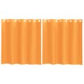 Miniatyrbild 2 av 2: Voile gardiner med genomföringar 2 st orange 140x140 cm