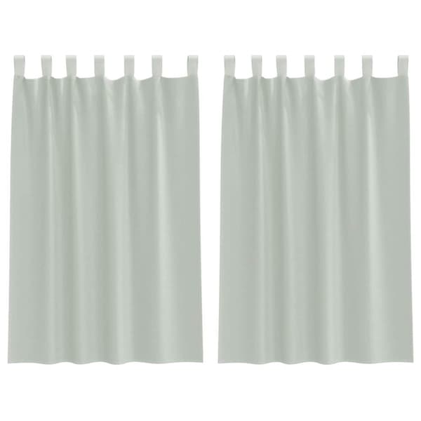 Voile gardiner med öglor 2 st ljusgrå 140x175 cm