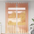 Miniatyrbild 1 av 2: Voile gardiner med öglor 2 st terrakotta 140x260 cm