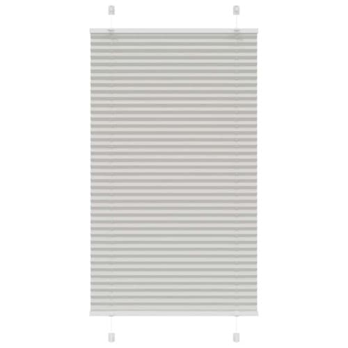 Plisserad persienn ljusgrå 70x150 cm tyg bredd 69,4cm polyester