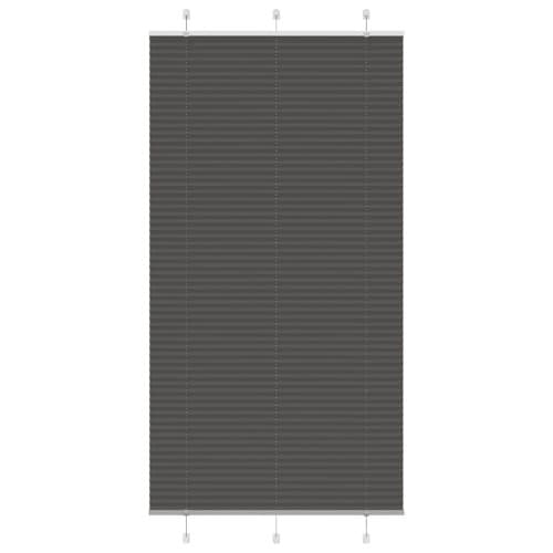 Plisserad persienn svart 100x200 cm tyg bredd 99,4 cm polyester