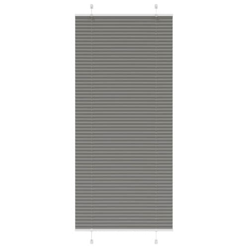 Plisserad persienn antracit 85x200cm tyg bredd 84,4cm polyester