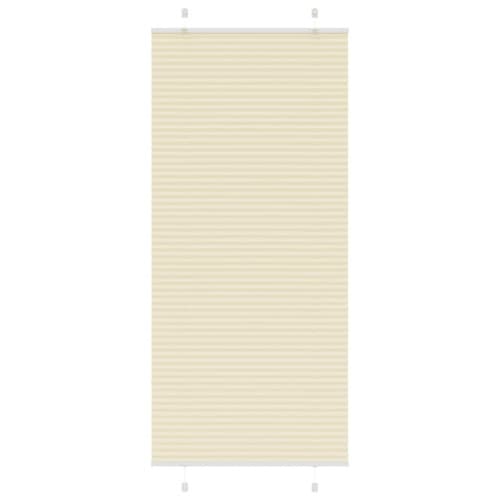 Plisserad persienn cremefärgad 85x200 cm tyg bredd 84,4 cm