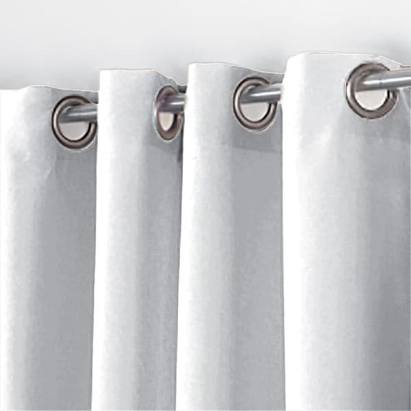 Metallöglegardin 140 x 180 cm essentiell vanlig polyester Vit