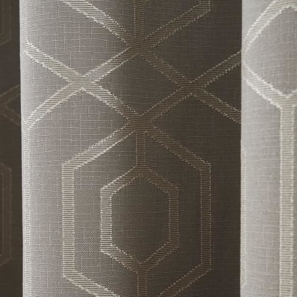 Curtina Camberwell Printed Grommet Curtain Liner, Sten, 168x229cm