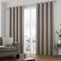 Miniatyrbild 2 av 3: Curtina Camberwell Printed Grommet Curtain Liner, Sten, 168x229cm