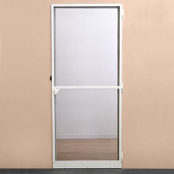 Svängdörr för flugnät L100 cm x H220 cm - Vit aluminium