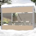 Miniatyrbillede 2 af 2: Udendørs Tarp Gardiner, 20oz Kraftig PVC, Vandtæt, UV-Beskyttende,H2.4xW2.4M, Khaki