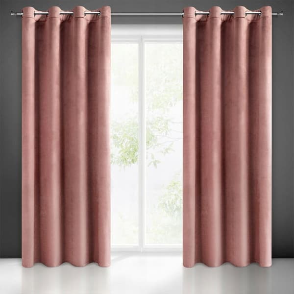 Samettiverho silmukoilla Melanie 140x250 cm pinkki