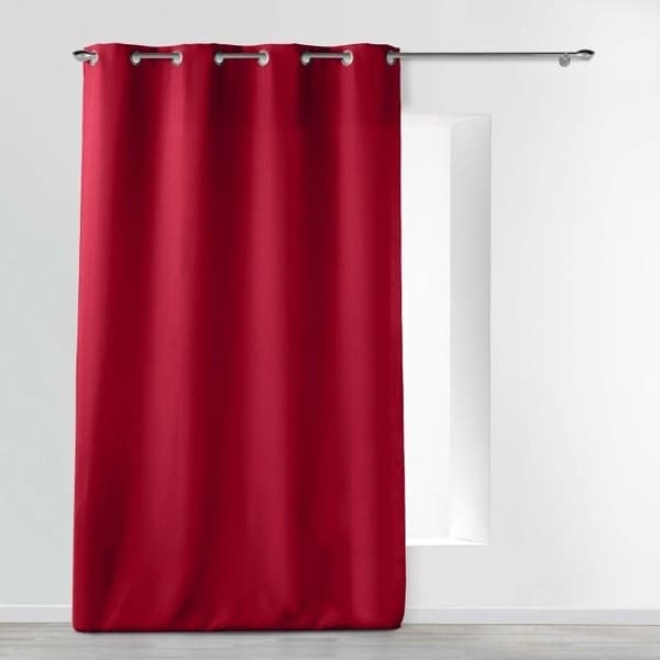 Gardin - DOUCEUR D'INTERIEUR - ESSENTIEL RÖD - 140x280 cm - Vanlig - Öljetter