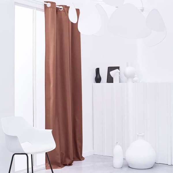TODAY Essential Plain -lämpöeristetty verho - 140 x 240 cm - terrakotta