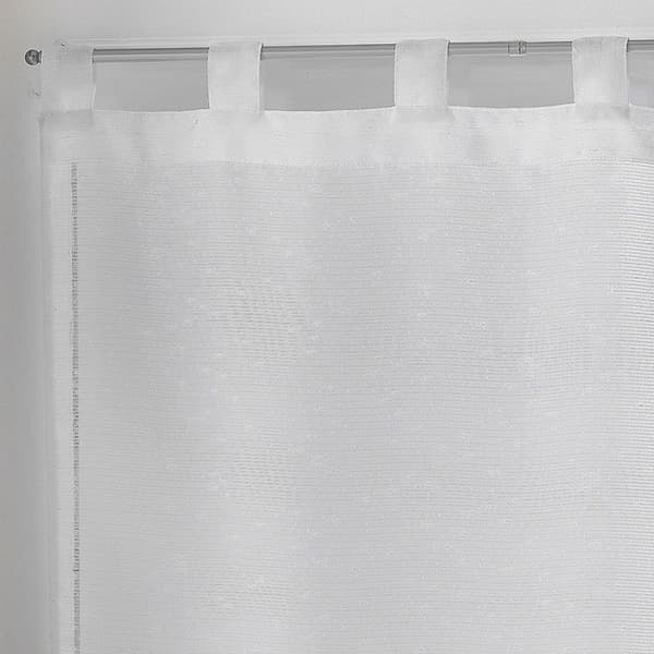 Raka par öglor 2 x 60 x 160 cm vit dandy skuren garn slöja