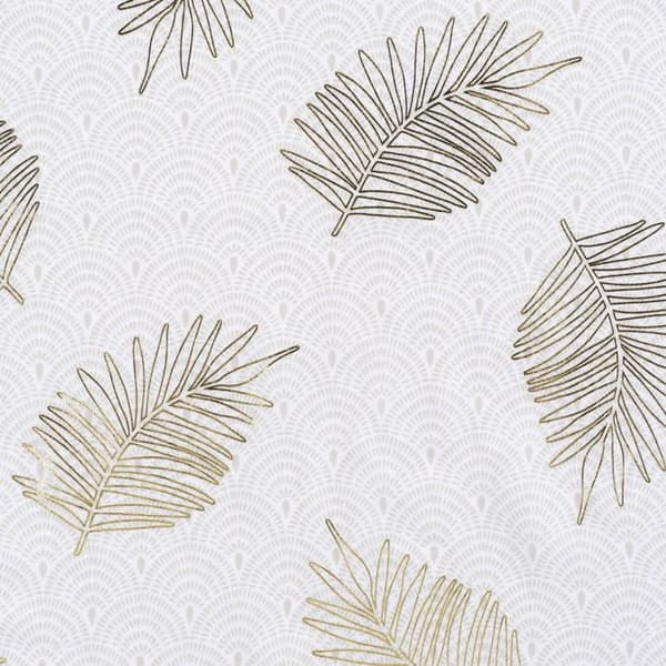 Voilage med ögla 140 x 240 cm sandfärgad voile Sunny gold