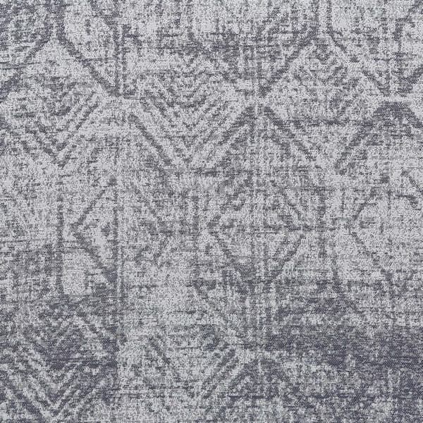 Gardin - dubbla gardiner Sun zero - 51948 - Mörkläggningsgardin i jacquardvävd ålderseffekt, Indigo, 127 x 160 cm