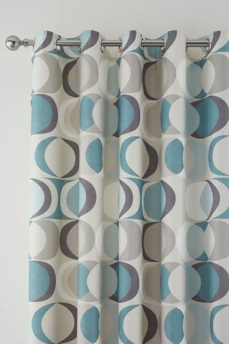 Gardin - Fusion Dubbla Gardiner - SA5DE90906LZU - Sander - Par öglegardiner - 229 x 229 cm (B x H) i Duck Blue