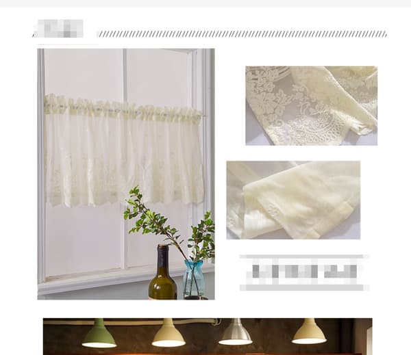 INF Elegant Beige Blonde Køkkengardin