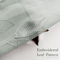 Pikkukuva 3 / 7: Bomclap Voile Verhopaneelit brodeeratuilla lehdillä – 2 kpl, 132x213/244cm, Valoa läpäisevät keinopellavaverhot makuuhuoneeseen ja olohuoneeseen