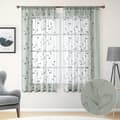 Pikkukuva 1 / 7: Bomclap Voile Verhopaneelit brodeeratuilla lehdillä – 2 kpl, 132x213/244cm, Valoa läpäisevät keinopellavaverhot makuuhuoneeseen ja olohuoneeseen