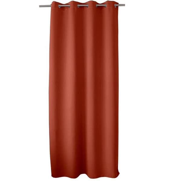 Mörkläggningsgardin - OBSKUR - Terrakotta - 140 x 240 cm - 8 öljetter - 100% polyester