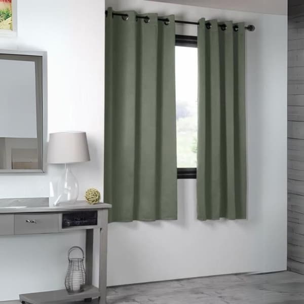 Enkel mörkläggningsgardin 210gr/m2 Khaki 135x250 cm