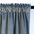 Miniatyrbillede 3 af 3: FLØJLSGARDIN MED BÅND 140x250 LYS GRÅ MØRKLING