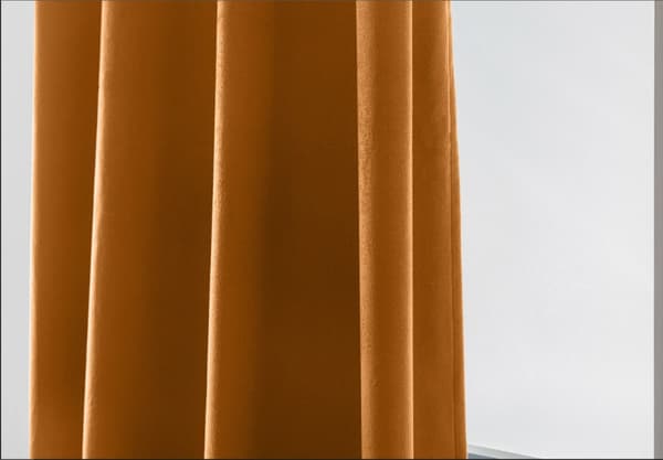 Samettiverho rei'illä 140x250, pimentävä puu