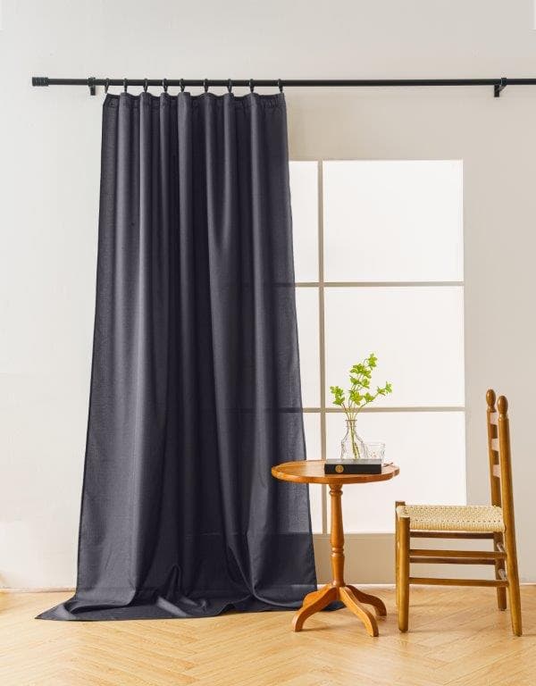 Verho teipillä 140x250 musta puolipimentävä