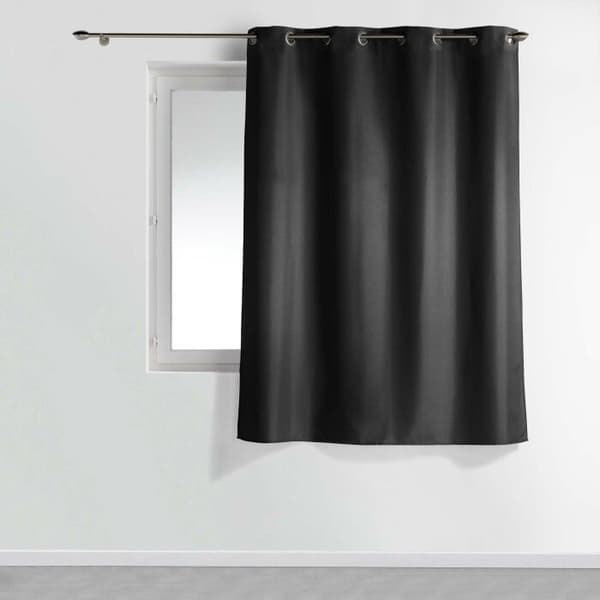 Metallöglegardin 140 x 180 cm essentiell vanlig polyester Svart